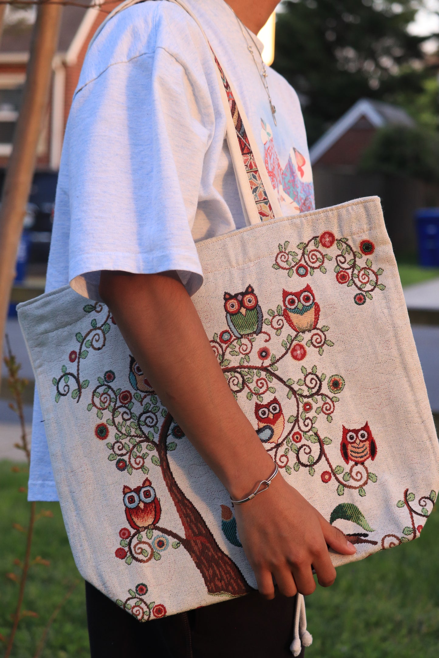 Owl tote bag
