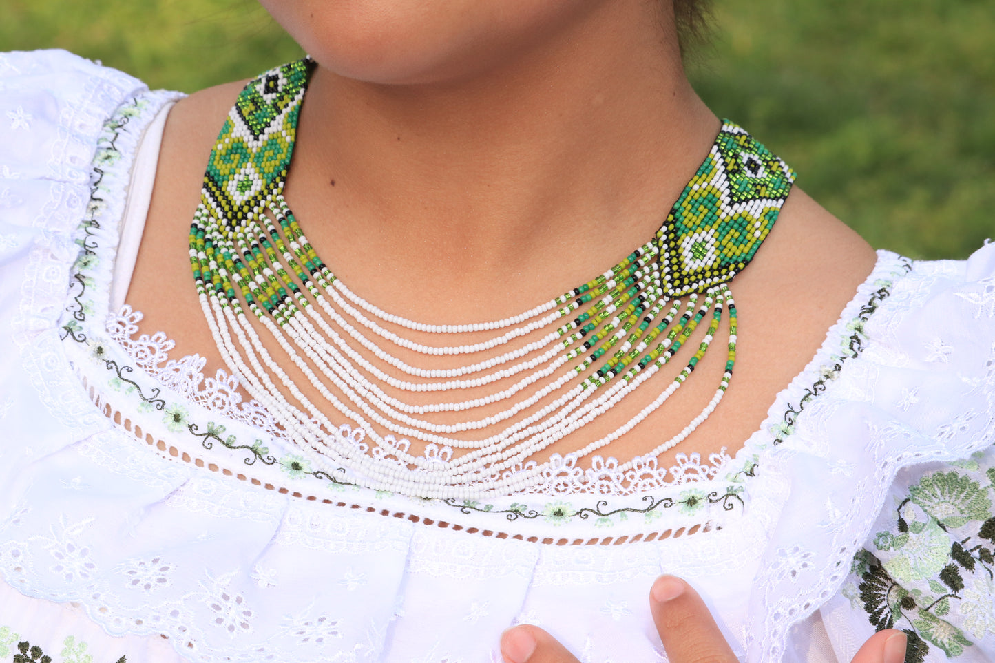 Long beaded necklace