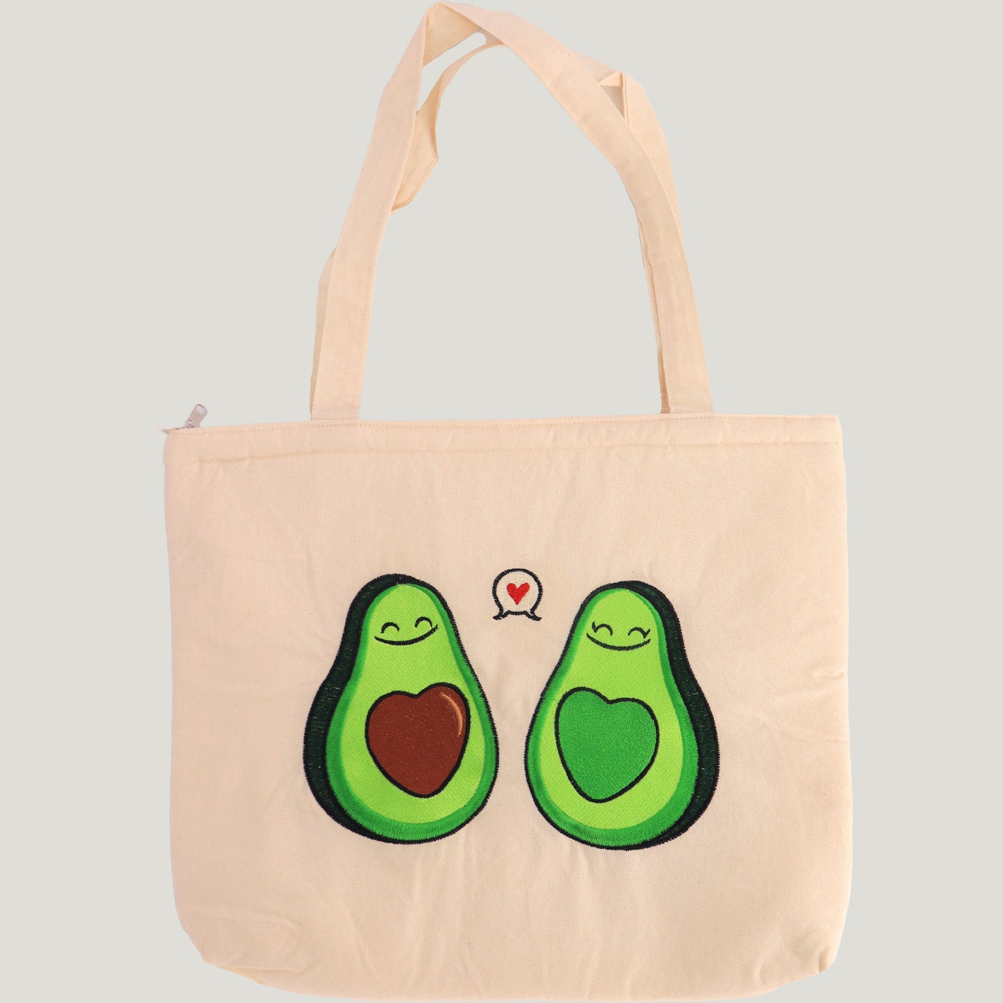 Embroidered Avocado Love Tote Bag