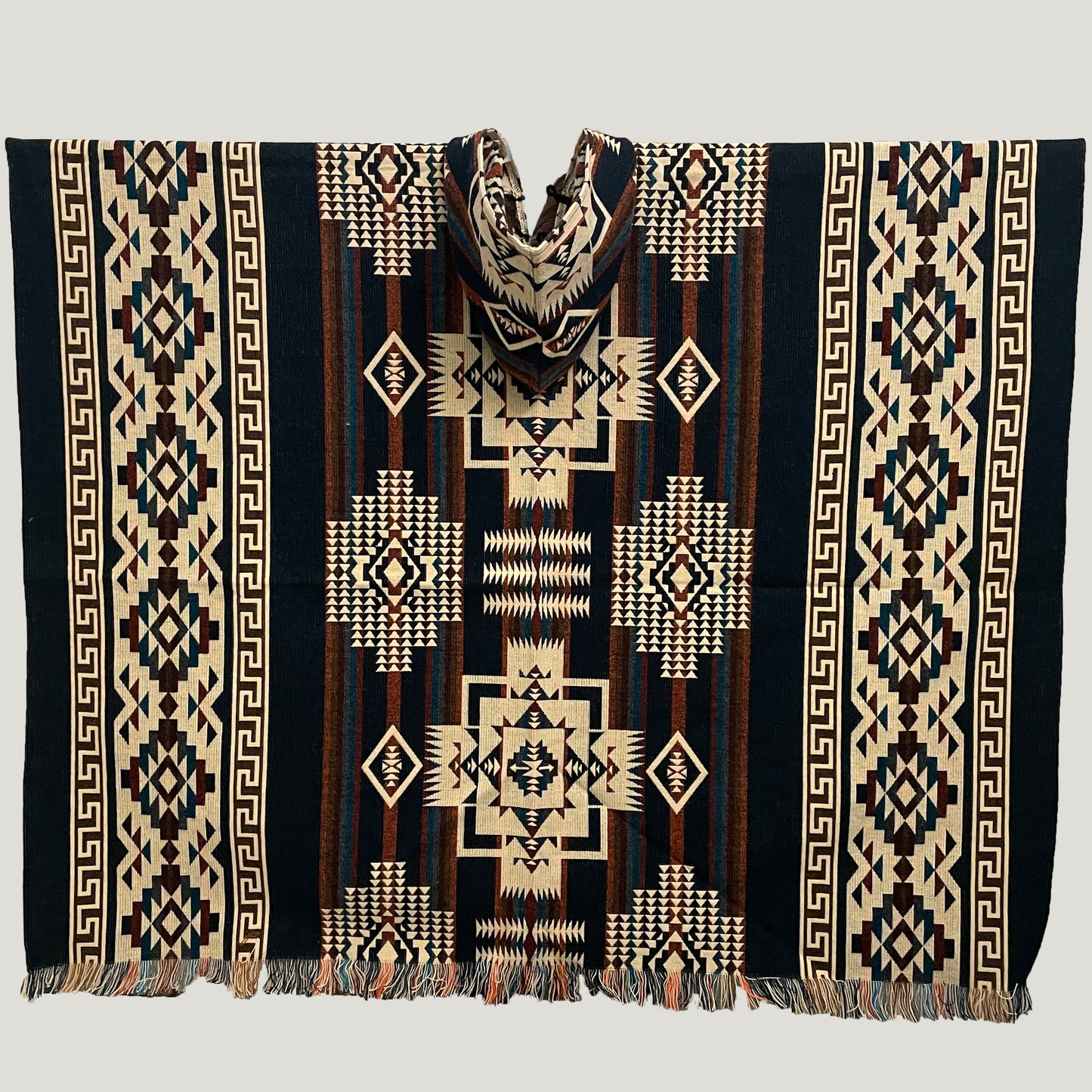 Dark Blue Center Chakana Pattern