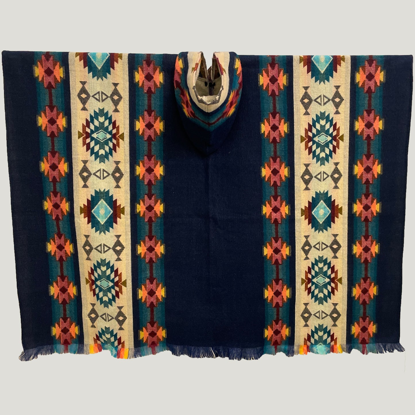 Inverted Andean Rhombus Pattern Poncho