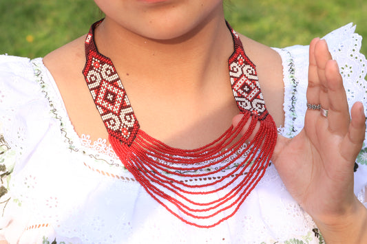 Long beaded necklace
