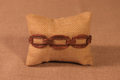 Stamped copper bracelet
