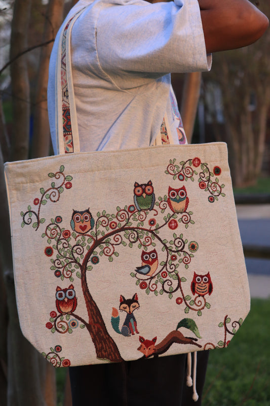 Owl tote bag