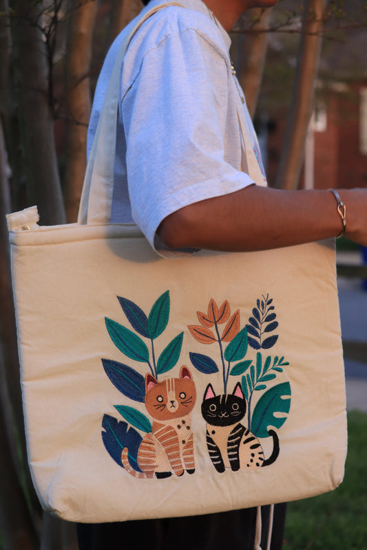 Cat tote bag