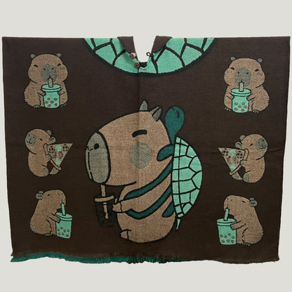 Brown Capybara Poncho