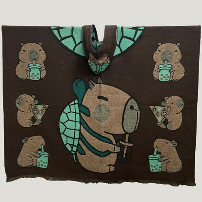 Brown Capybara Poncho