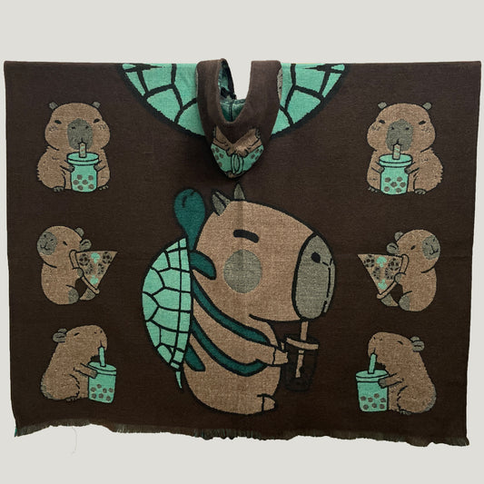 Brown Capybara Poncho