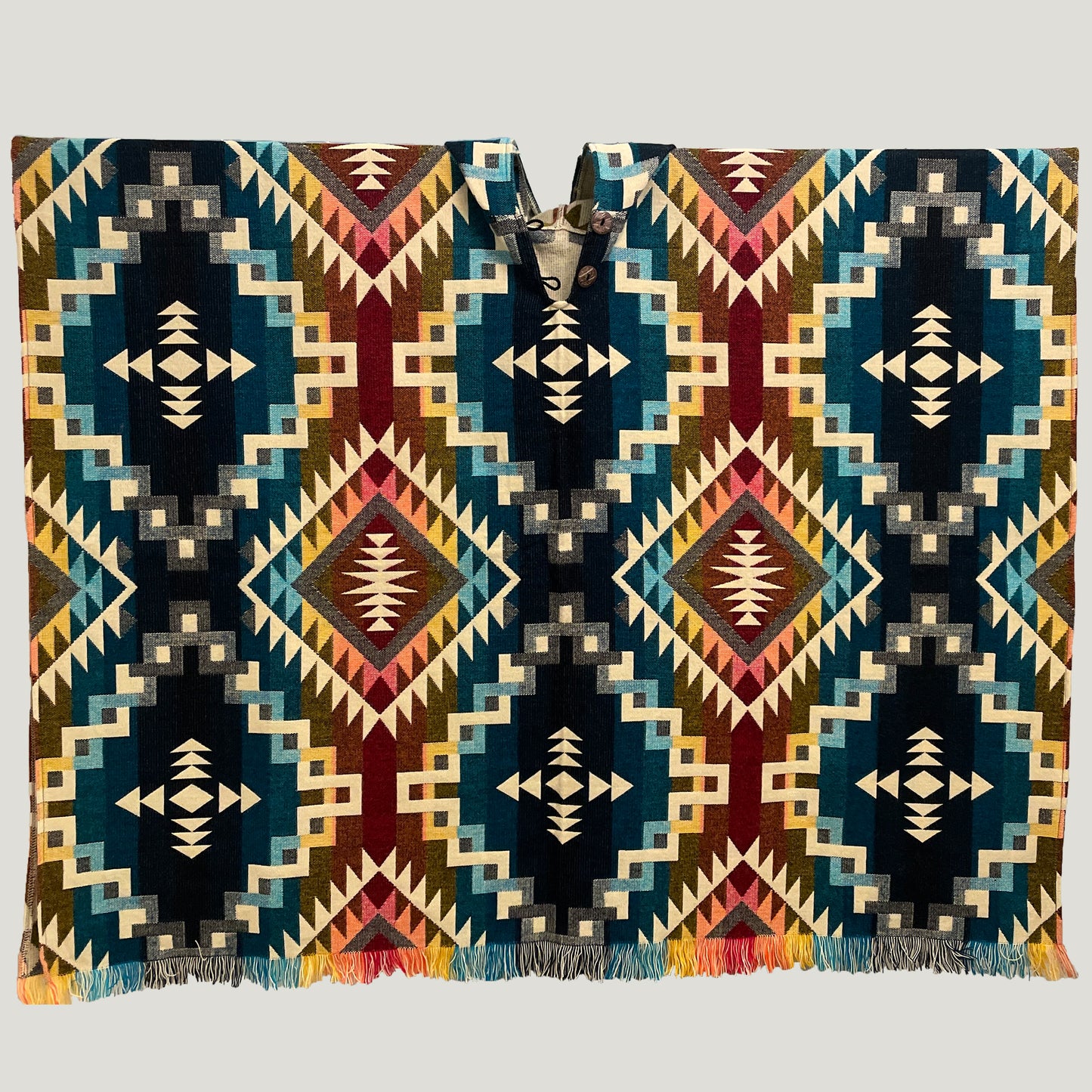 Infinity Chakana Pattern Poncho