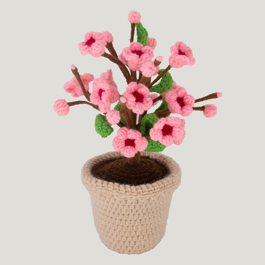 Crochet Cherry Blossom Pot V2