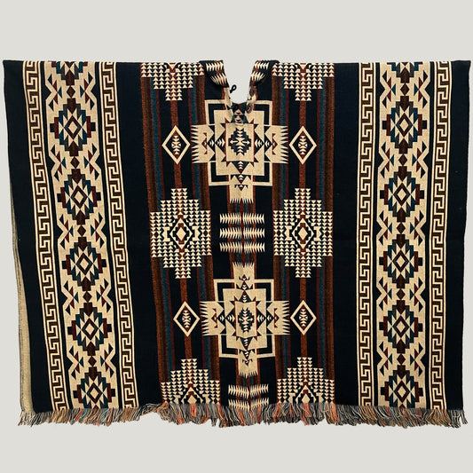 Dark Blue Center Chakana Pattern