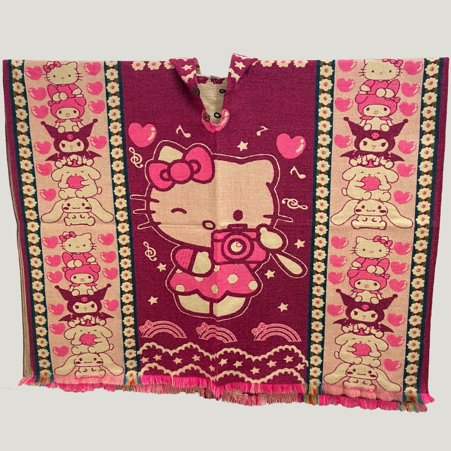 Light Fuchsia Hello Kitty Friends Poncho