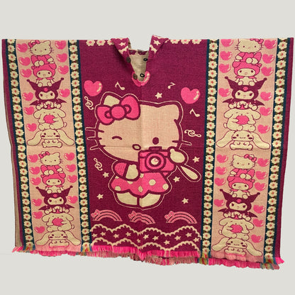 Light Fuchsia Hello Kitty Friends Poncho
