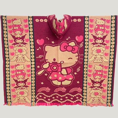Light Fuchsia Hello Kitty Friends Poncho