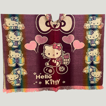 Multicolored  Hello Kitty Tricycle Poncho