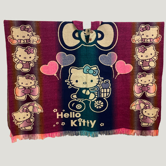 Multicolored  Hello Kitty Tricycle Poncho