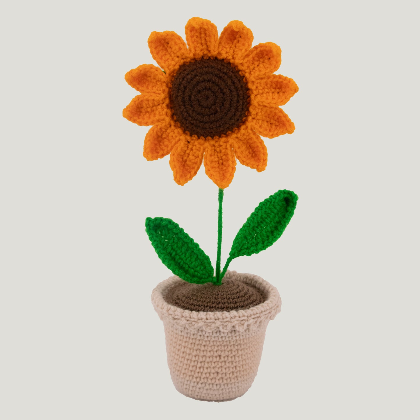 Crochet Sunflower Pot